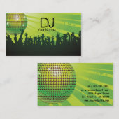 Disco Ball -DJ Visitekaartje-groen Visitekaartje (Voorkant / Achterkant)