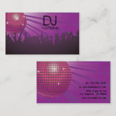 Disco Ball -DJ Visitekaartje-paarse Visitekaartje (Voorkant / Achterkant)