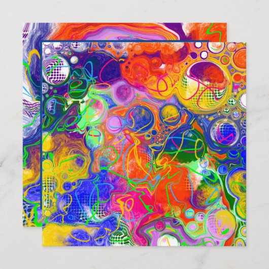 Disco Ball Electricity Fluid Art (Voorkant / Achterkant)