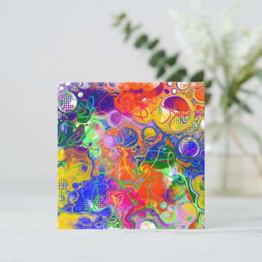 Disco Ball Electricity Fluid Art (Staand voorkant)