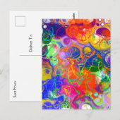 Disco Ball Electricity Fluid Art Briefkaart (Voorkant / Achterkant)