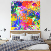 Disco Ball Electricity Fluid Art Canvas Afdruk (Insitu (Slaapkamer))