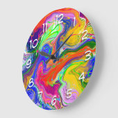 Disco Ball Electricity Fluid Art Grote Klok (Hoek)