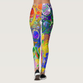 Disco Ball Electricity Fluid Art Leggings (Achterkant)