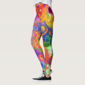 Disco Ball Electricity Fluid Art Leggings (Links)
