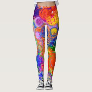 Disco Ball Electricity Fluid Art Leggings