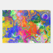 Disco Ball Electricity Marble Fluid Art Birthday Inpakpapier Vel (Voorkant 3)