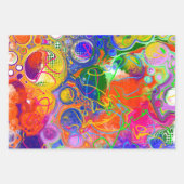 Disco Ball Electricity Marble Fluid Art Birthday Inpakpapier Vel (Voorkant)