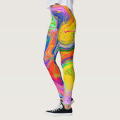 Disco Ball Electricity Marble Fluid Art Leggings (Links)