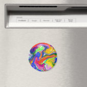 Disco Ball Electricity Marble Fluid Art Magneet (Insitu (Vaatwasser))