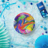 Disco Ball Electricity Marble Fluid Art Papieren Kommen (Feest)