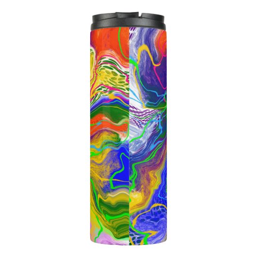 Disco Ball Electricity Marble Fluid Art Thermosbeker (Achterkant)