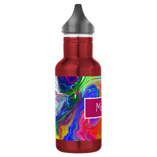 Disco Ball Electricity Marble Fluid Art Waterfles (Links)