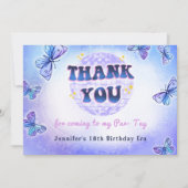 Disco Ball Eras Verjaardagsfeestje Dank je kaart (Voorkant)