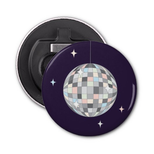 Disco Ball - flesopener Button Flesopener (Voorkant)