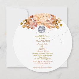 Disco Ball Floral Elegante Chique Huwelijksrepetit Kaart