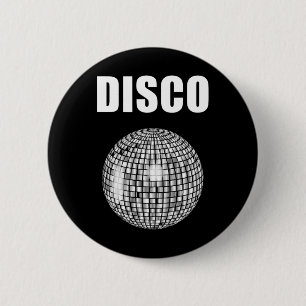Disco Ball for Funky Soul Music Lovers Ronde Button 5,7 Cm