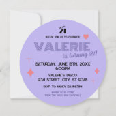 Disco Ball Gelukkige Verjaardag uitnodiging (Achterkant)