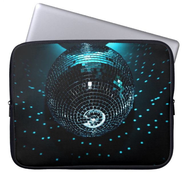 Disco Ball Glare, Nachtclub Achtergrond. Laptop Sleeve (Voorkant)