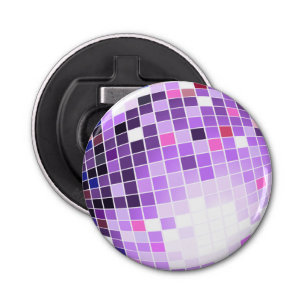 Disco Ball, glitter Ball of mirror ball Button Flesopener