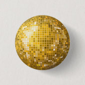 Disco Ball Gold Button (Voorkant)