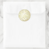 Disco Ball Gold Classic Round Sticker (Tas)