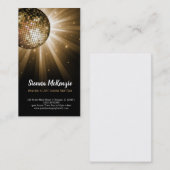 Disco ball gold visitekaartje (Voorkant / Achterkant)