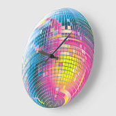 Disco Ball grafische ontwerpwandklok Grote Klok (Hoek)