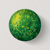 Disco Ball Green Button (Voorkant)