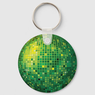 Disco Ball Green Sleutelhanger