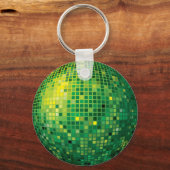Disco Ball Green Sleutelhanger (Voorkant)
