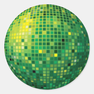 Disco Ball Groene Sticker