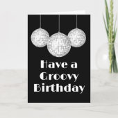 Disco Ball Groovy Birthday Greeting Kaart (Voorkant)