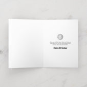 Disco Ball Groovy Birthday Silver Folie Wenskaart (Binnenlaag)