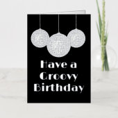 Disco Ball Groovy Birthday Silver Folie Wenskaart (Voorkant)