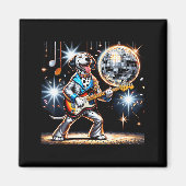 Disco Ball Guitar Dalmatian Dog Men Women Kids  Magneet (Voorkant)