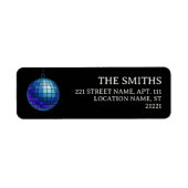 Disco Ball Halloween Retouradres Etiket (Voorkant)