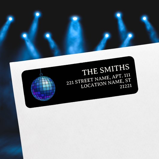 Disco Ball Halloween Retouradres Etiket