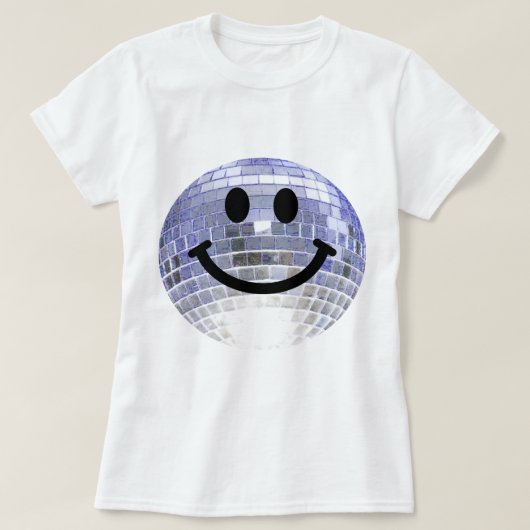 Disco Ball Happy Face T-shirt (Design voorkant)
