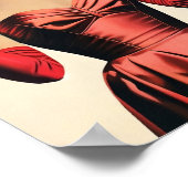 Disco Ball Head Vrouw Wall Art, Glam Retro Party Poster (Hoek)