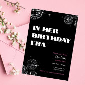 Disco Ball in haar verjaardag tijdperk welkomsttek Kaart