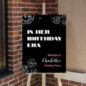 Disco Ball in haar verjaardag tijdperk welkomsttek Poster