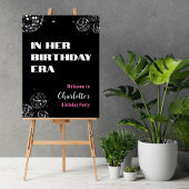 Disco Ball in haar verjaardag tijdperk welkomsttek Poster