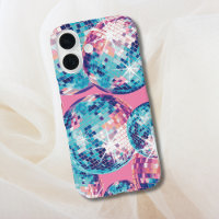 Disco Ball iPhone Case Roze Blauw Y2K