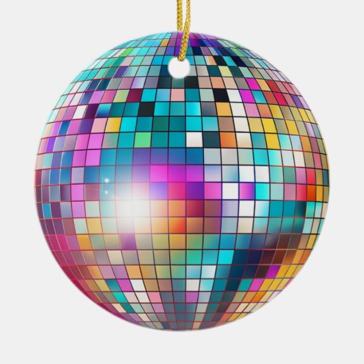 Disco Ball Keramisch Ornament (Voorkant)
