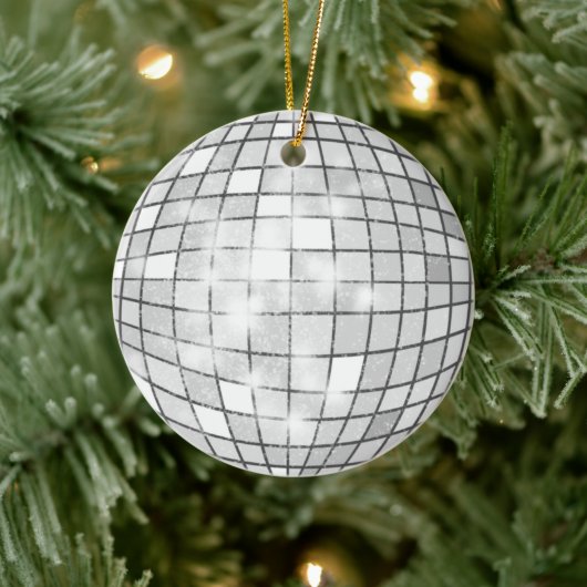 Disco Ball Keramisch Ornament (Boom)