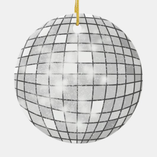 Disco Ball Keramisch Ornament (Achterkant)