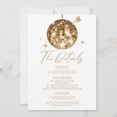 Disco Ball Laatste Disco Bachelorette Weekend Part Kaart (Achterkant)