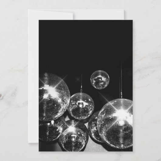 Disco Ball Lights Afstuderen Kaart (Achterkant)