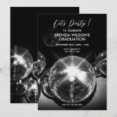 Disco Ball Lights Afstuderen Kaart (Voorkant / Achterkant)